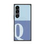 プレミアムスクエアケース with SnapMag［ オリジナル - initial two tone - Q blue ］