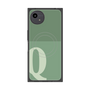プレミアムスクエアケース with SnapMag［ オリジナル - initial two tone - Q green ］