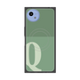 プレミアムスクエアケース with SnapMag［ オリジナル - initial two tone - Q green ］