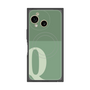 プレミアムスクエアケース with SnapMag［ オリジナル - initial two tone - Q green ］