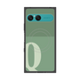 プレミアムスクエアケース with SnapMag［ オリジナル - initial two tone - Q green ］