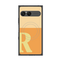プレミアムスクエアケース with SnapMag［ オリジナル - initial two tone - R orange ］