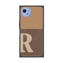 プレミアムスクエアケース with SnapMag［ オリジナル - initial two tone - R brown ］