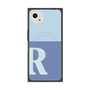 プレミアムスクエアケース with SnapMag［ オリジナル - initial two tone - R blue ］