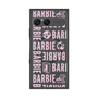 プレミアムスクエアケース with SnapMag［ Barbie - ロゴパターン3 - クリア ］