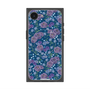 プレミアムスクエアケース with SnapMag［ 日比谷花壇 - FloralSymphony - ネイビー ］