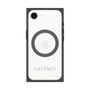 プレミアムスクエアケース with SnapMag［ LATENCY - Logotype - Gray ］