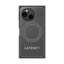 プレミアムスクエアケース with SnapMag［ LATENCY - Logotype - Gray ］