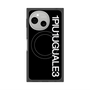 プレミアムスクエアケース with SnapMag［ 1PIU1UGUALE3 - ロゴ vertical - ブラック ］