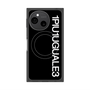 プレミアムスクエアケース with SnapMag［ 1PIU1UGUALE3 - ロゴ vertical - ブラック ］
