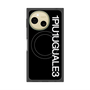 プレミアムスクエアケース with SnapMag［ 1PIU1UGUALE3 - ロゴ vertical - ブラック ］