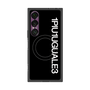 プレミアムスクエアケース with SnapMag［ 1PIU1UGUALE3 - ロゴ vertical - ブラック ］