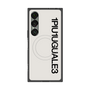 プレミアムスクエアケース with SnapMag［ 1PIU1UGUALE3 - ロゴ vertical - ホワイト ］