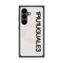 プレミアムスクエアケース with SnapMag［ 1PIU1UGUALE3 - ロゴ vertical - ホワイト ］