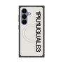 プレミアムスクエアケース with SnapMag［ 1PIU1UGUALE3 - ロゴ vertical - ホワイト ］