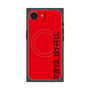 プレミアムスクエアケース with SnapMag［ SUPER PRIVATE - ロゴ - Red&Black ］