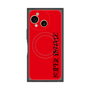 プレミアムスクエアケース with SnapMag［ SUPER PRIVATE - ロゴ - Red&Black ］