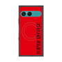 プレミアムスクエアケース with SnapMag［ SUPER PRIVATE - ロゴ - Red&Black ］