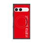 プレミアムスクエアケース with SnapMag［ SUPER PRIVATE - ロゴ - Red ］