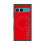プレミアムスクエアケース with SnapMag［ SUPER PRIVATE - ロゴ - Red ］