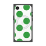 プレミアムスクエアケース with SnapMag［ シンプルドット - Green ］
