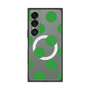 プレミアムスクエアケース with SnapMag［ シンプルドット - Green ］