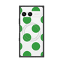 プレミアムスクエアケース with SnapMag［ シンプルドット - Green ］