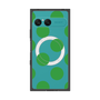 プレミアムスクエアケース with SnapMag［ シンプルドット - Green ］