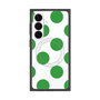 プレミアムスクエアケース with SnapMag［ シンプルドット - Green ］