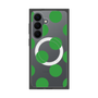 プレミアムスクエアケース with SnapMag［ シンプルドット - Green ］