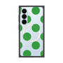 プレミアムスクエアケース with SnapMag［ シンプルドット - Green ］