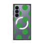プレミアムスクエアケース with SnapMag［ シンプルドット - Green ］