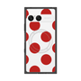 プレミアムスクエアケース with SnapMag［ シンプルドット - Red ］