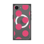 プレミアムスクエアケース with SnapMag［ シンプルドット - Pink ］