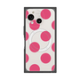 プレミアムスクエアケース with SnapMag［ シンプルドット - Pink ］