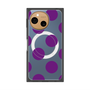 プレミアムスクエアケース with SnapMag［ シンプルドット - Purple ］