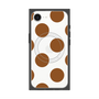 プレミアムスクエアケース with SnapMag［ シンプルドット - Brown ］