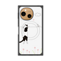 プレミアムスクエアケース with SnapMag［ 夢中に覗く三毛ねこ ］