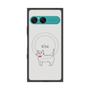 プレミアムスクエアケース with SnapMag［ 蝶ネクタイねこ - White ］