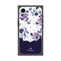 プレミアムスクエアケース with SnapMag［ ツインドットフラワー - Navy ］