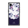 プレミアムスクエアケース with SnapMag［ ツインドットフラワー - Navy ］