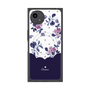 プレミアムスクエアケース with SnapMag［ ツインドットフラワー - Navy ］