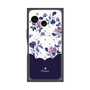プレミアムスクエアケース with SnapMag［ ツインドットフラワー - Navy ］