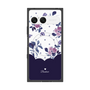 プレミアムスクエアケース with SnapMag［ ツインドットフラワー - Navy ］