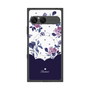 プレミアムスクエアケース with SnapMag［ ツインドットフラワー - Navy ］