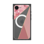 プレミアムスクエアケース with SnapMag［ マーブルトライアングルパレット - Pink ］