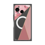 プレミアムスクエアケース with SnapMag［ マーブルトライアングルパレット - Pink ］