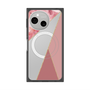 プレミアムスクエアケース with SnapMag［ マーブルトライアングルパレット - Pink ］