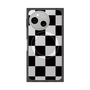 プレミアムスクエアケース with SnapMag［ 市松模様 - Black ］