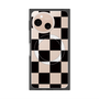プレミアムスクエアケース with SnapMag［ 市松模様 - Black ］